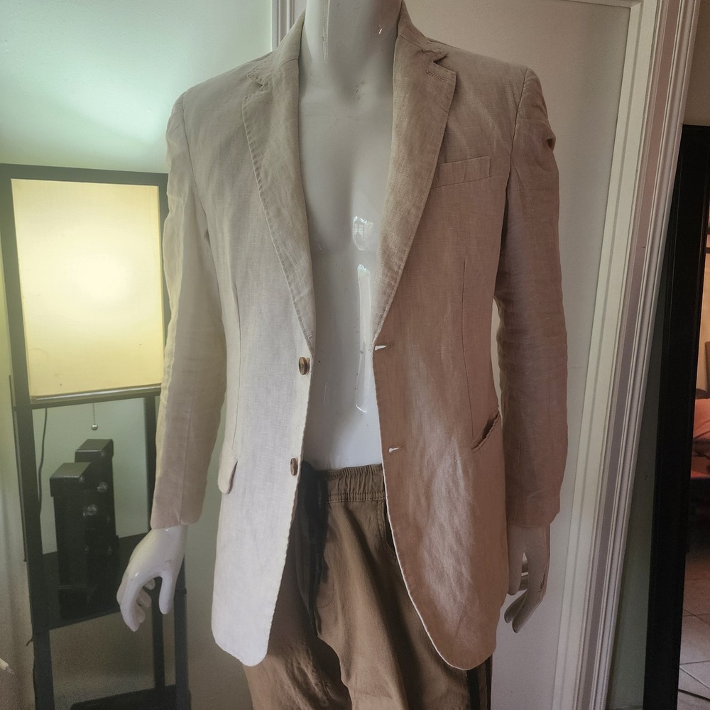Club Room Luxury‎ Men's Linen Blazer Grey Size Small